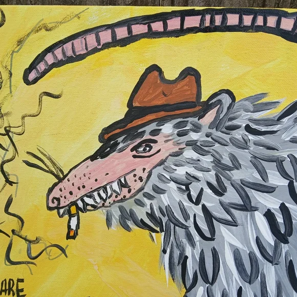 Possum With Bukowski Quote - Picture 5 of 12